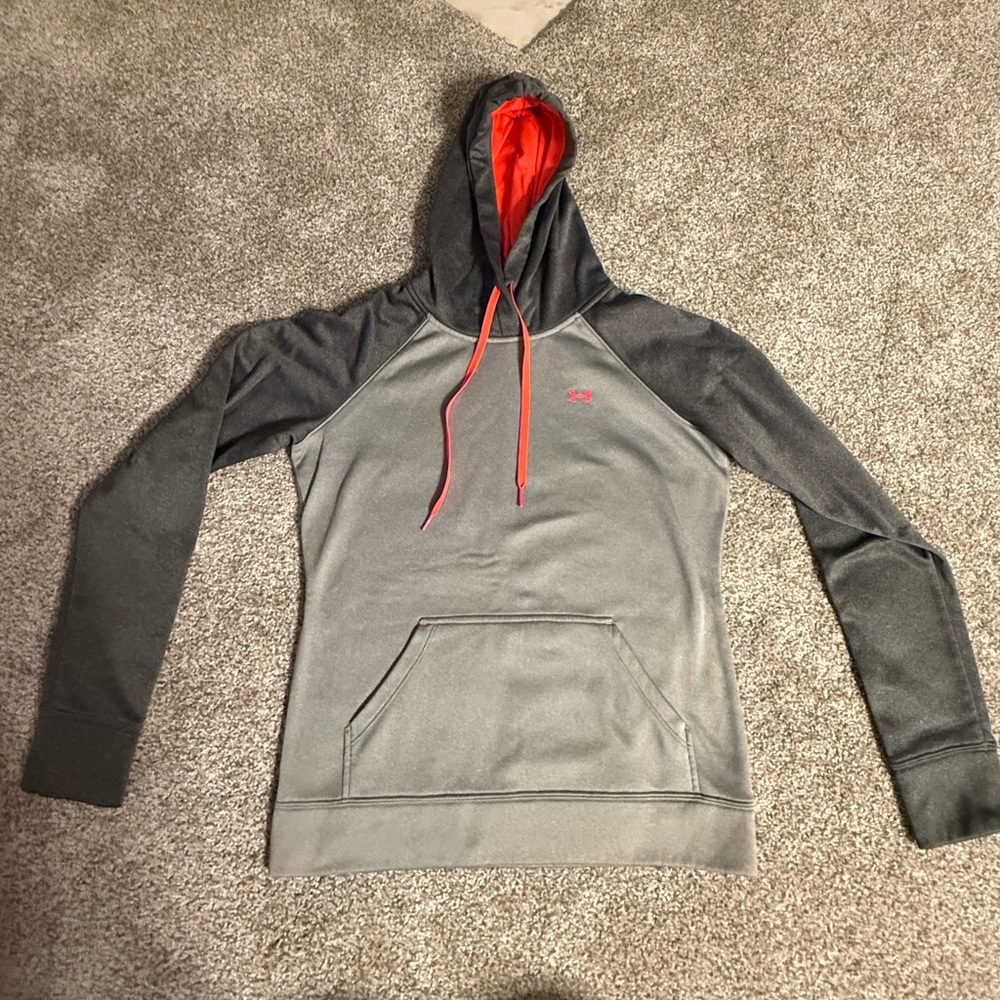 Under Armour two toned greys and hot pink Hoodie